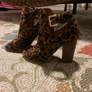 Cheetah Bella Marie Open-toe Booties